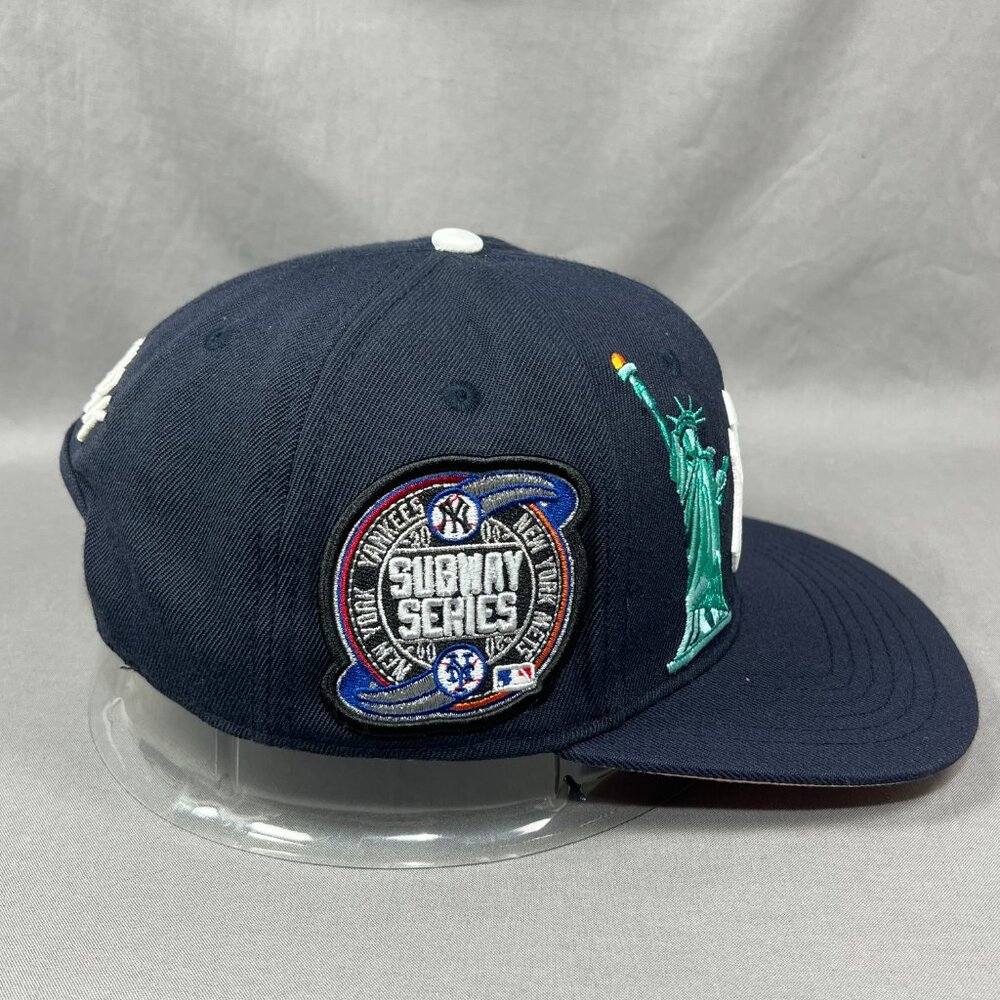 New York Yankees Pro Standard MLB Snapback Hat Cap Navy Mets Subway Series Mens - Picture 6 of 16